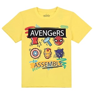 Kidsville Marvel Comics Printed Regular Fit Black