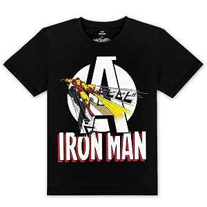 Kidsville Marvel Comics Printed Regular Fit Black