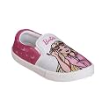 Kidsville Official Barbie Printed Kids Girls Canvas Shoes - White | Lightweight Sole, Super Flexible, Comfortable Indoor and Outdoor Slip On Lofer Shoes for Kids