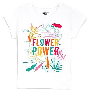 Kidsville Printed Regular Fit White Cotton Girls