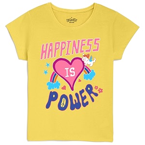 Kidsville Printed Regular Fit White Cotton Girls