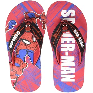 Kidsville Spiderman Printed Blue Flipflops for Boys