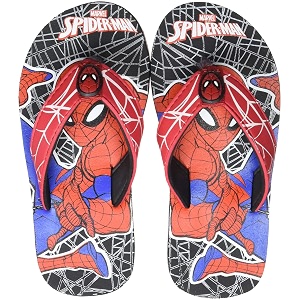 Kidsville Spiderman Printed Blue Flipflops for Boys