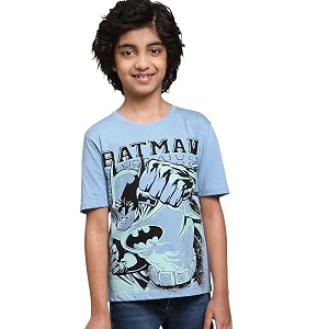 Kidsville Spiderman Printed Regular Fit Blue Cotton