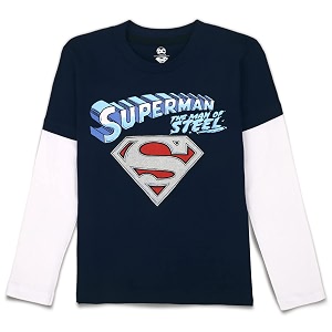 Kidsville Spiderman Printed Regular Fit Blue Cotton