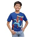 Kidsville Spiderman Printed Regular Fit Blue Cotton