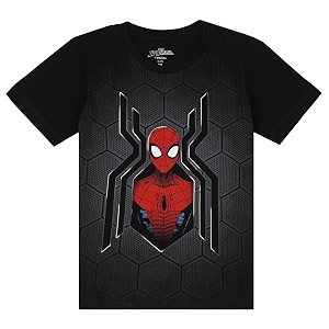 Kidsville Spiderman Printed Regular Fit Black Cotton
