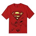 Kidsville Superman Printed Regular Fit Black Cotton Boy's T-Shirt