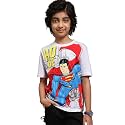 Kidsville Superman Printed Regular Fit Black Cotton Boy's T-Shirt