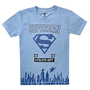 Kidsville Superman Printed Regular Fit Blue Cotton