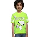 Kidsville Peanuts Printed Regular Fit Green Cotton