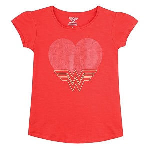 Kidsville Wonder Woman Printed Regular Fit Red