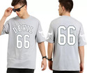 KIDSWING Men Printed Round Neck Cotton Blend Grey T-Shirt