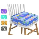 KIDUN 3.94inch Toddler Booster Seat for Dining Table, Portable Dining Chair Heightening Cushion, Adjustable Highchair Booster Chair Increasing Cushion, Washable Thick Chair Seat Pad Mat for Kids -Blue