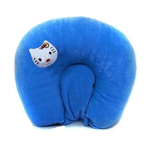 kidvyanshi mustard seed pillow for new born baby ideal for round head shaping seed pillow with foam cotton cover for 0 to 12 months babies blue