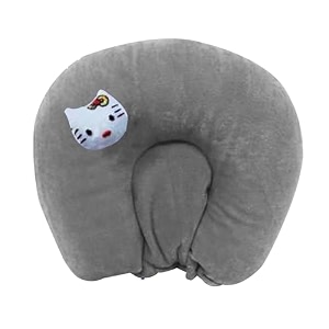 kidvyanshi mustard seed pillow for new born baby ideal for round head shaping seed pillow with foam cotton cover for 0 to 12 months babies grey