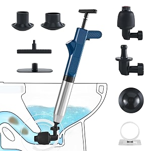 kidwill 9pc set of toilet plunger plungers for bathroom plumbing tools snake drain clog remover stainless steel high pressure toilet dredge applied to sink bathroom floor drain clogged pipe