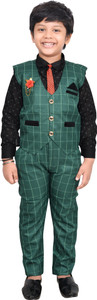 kidzarea boys festive  party shirt waistcoat and pant set