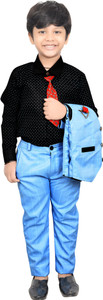 kidzarea boys festive  party shirt waistcoat and pant set multicolor pack of 1