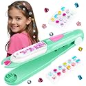 kidzkube Hair Gem Stamper Kit, Bling Hair Jewels for Girls Toys, Hair Styling Tool with Reusable Shining Diamonds, Birthday Gifts Toys for Girls Ages 3 4 5 6 8-12 (Green)