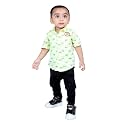 Kidzo Baby Boys Printed Regular Fit Half Sleeve Shirt (Light Yellow)