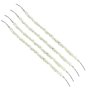 kidzoo long artificial garland flower juda gajra hair bun accessory for women juda gajra women hair accessories for bun maker - 25inch long hair gajra white flowers pack of 4