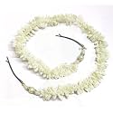 Kidzoo Long Artificial Garland Flower Juda Gajra Hair Bun Accessory for - 25Inch Long Hair Gajra White Flowers (Pack of 1)