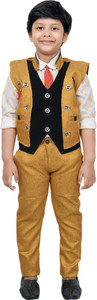 kidzwing boys festive  party shirt waistcoat and pant set