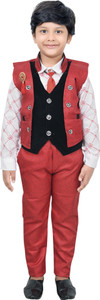 kidzwing boys festive  party shirt waistcoat and pant set