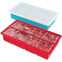 Kienlix Silicone Ice Cube Tray 8 Cavity IceTray with Lid, Big Ice Cubes Perfect for Whiskey, Cocktails, Popsicle Making, Everyday Use, Parties-Reusable, Food Grade Silicone BPA Free(1pc,Multicolor)