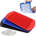 Kienlix Silicone Mini Ice Cube Trays 1 Pack, 160 Small Ice Cube Molds Easy Release Crushed Ice Cube for Chilling Whiskey Cocktail, BPA Free Flexible Stackable and Durable Soft Mold Storage Containers