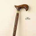 KIFRAN Premium Handcarved Wooden Walking Stick 36