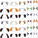 Kigeli 30 Pcs Dog Animal Headbands for Kids, Jungle Animal Safari Ears