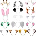 Kigeli 30 Pcs Wild Animal Ears Headbands for Zoo Theme Party Kids Adults