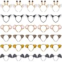 Kigeli 30 Pcs Woodland Animal Headband for Kid, Jungle Safari Ear Halloween
