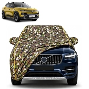 kiger 100 waterproof car cover  dustproof sun protection cover  soft cotton lining  triple stitched  mirror pocket  antenna pocket  all weather body cover army