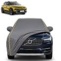 Kiger 100% Waterproof Car Cover | Dustproof Sun Protection Cover | Soft Cotton Lining | Triple Stitched | Mirror Pocket | Antenna Pocket | All Weather Body Cover (Grey with Yellow Piping)