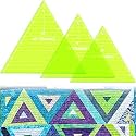 Kigley 3 Pcs 60 Degree Triangle Ruler for Quilting Acrylic Template Rulers Quilting Sewing Layer Cake Patchwork Supplies for Cutting Pattern DIY Craft(Green, 8, 9, 10 Inch)