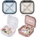 Kigley 4 Pcs Travel Swab Container with Lid,Classic Colors, 2.95 X 2.75 Inch