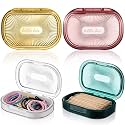 Kigley 4 Pcs Travel Swab Container with Lid,Candy Colors, 3.9 X 2.76 Inch
