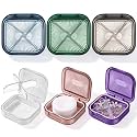 Kigley 6 Pcs Travel Swab Container with Lid, Multicolor, 2.95 x 2.75 Inch