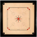 KIIMI Full Size 32 Inch Wooden With Crystal CoinStriker,Powder RoundPocket 5 cm Carrom Board