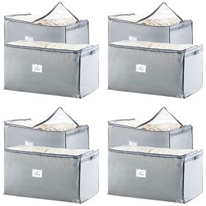 kika non woven fabric homs jumbo 130 l storage bag breathable blanket storage bagsclothes storage bag for comforter and quilts set of 8 grey 175x29x158 xxl size