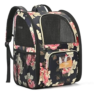kika pets comfortpod cat bag backpack carrier  dog backpack carrier bag french peony