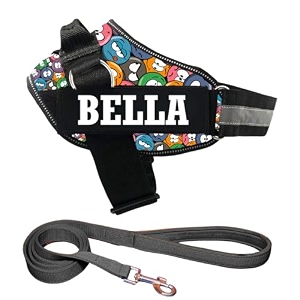 kika pets personalized dog harness  dog harness with name  customized dog vest harness large size for above 36 kg dogs cherry red