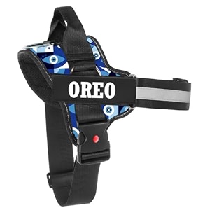 kika pets personalized dog harness  dog belt with name  customized dog vest harness extra small size for dogs below 5 kgs dogs evil eye dog harness