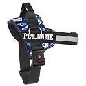 KIKA Pets Personalized Dog Harness | Dog Belt with Name | Customized Dog Vest Harness, Small Size (for 5-12 kg Dogs) Evil Eye Dog Harness