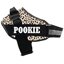 KIKA Pets No Pull Dog Harness with Name | Customized Dog Vest Harness for Large Dogs, Extra Large Size (for Above 36 kg Dogs) Leopard Print Harness
