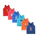 KIKE New Born Baby Pure Cotton Printed Regular Fit Sando Innerwear Baniyan Kids Vest Infants Sleeveless Undershirts for Cute Boys Girls 0-24 Months Pack of 6