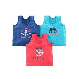 KIKE Newborn Baby Printed Sleeveless Regular Fit